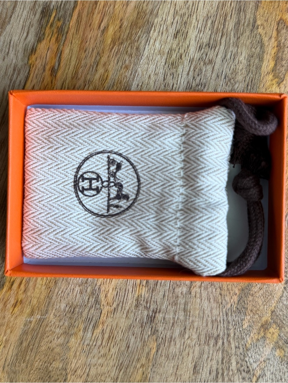 Authentic Hermès Small Orange Gift Box with Dust Bag - Empty - Picture 4 of 6